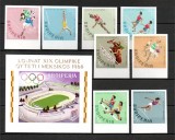 Albania 1968 - Jocurile Olimpice, sport, serie si colita nedantelata neuzata