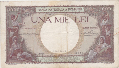 ROMANIA 1000 LEI 1938 F foto