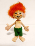 Jucarie veche PUMUCKL Buchagentur Vintage personaj german, plastic, 16cm