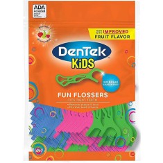 Set Ata Dentara pentru Copii, Dentek, Tip Scobitoare, Curatare Delicata, Foarte Rezistenta, Aroma Fr