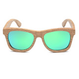 Ochelari de soare din lemn Bobo Bird AG007, lentila verde