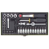 Trusa de biti si chei tubulare pentru ingineri, Proxxon 23080, 1/4&quot;, 36 buc
