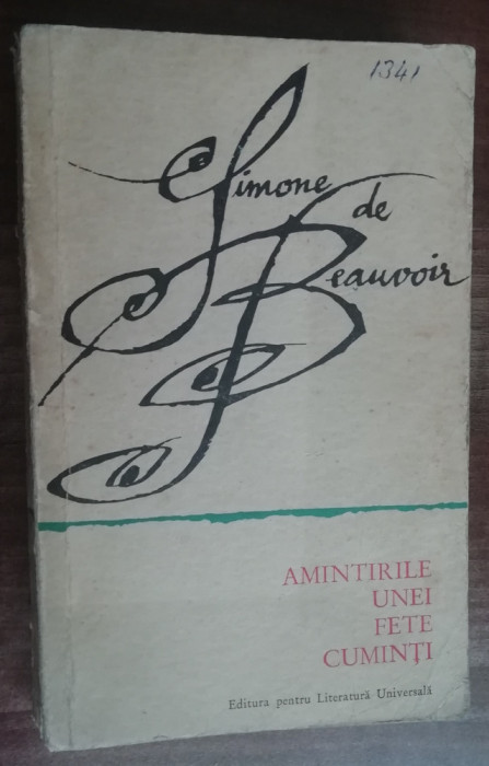 myh 50s - Simone de Beauvoir - Amintirile unei fete cuminti - ed 1965