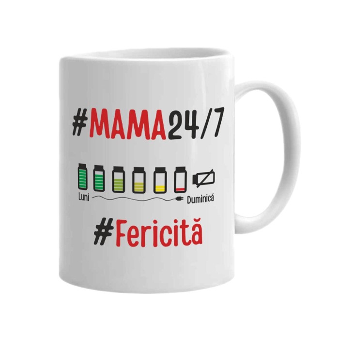 Cana alba personalizata Ziua Mamei, Model 4, INOVATIX&reg;. 330ml