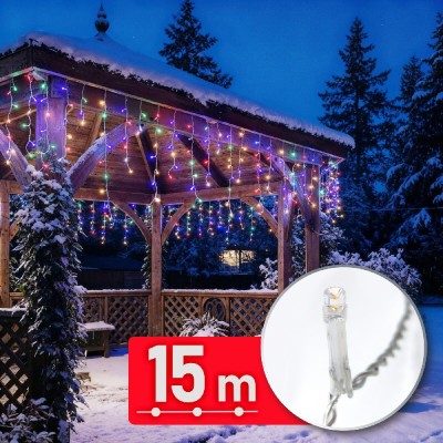 Decor Luminos Craciun - Sir Lumini LED - 15 m - 600 LED - 220-240 V - 6 W - Cablu Transparent Best CarHome foto