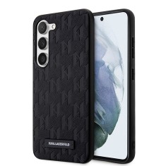 Husa originala Samsung Galaxy S23 Plus Karl Lagerfeld Saffiano, Mono Metal Logo, negru, KLHCS23MSAKLHPK foto