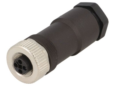 Conector M12 mamă pe cablu, 4 pini foto
