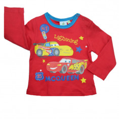 Bluza cu maneca lunga pentru baieti Cars Disney DISK-JTKL41501RO, Rosu foto