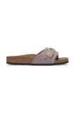 Birkenstock papuci din piele Oita Braided femei, culoarea violet, 1029123