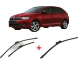 Cumpara ieftin Set 3 stergatoare SKODA RAPID Spaceback (NH1) 2012 - 2019, parbriz si luneta, Bosch Aerotwin