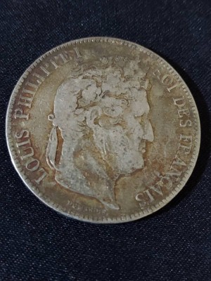 Franța 1837 W - 5 franci - Monedă de argint #1 foto