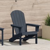 vidaXL Scaun Adirondack Bleumarin 74x82x91 cm HDPE