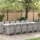 VidaXL Set mese grădină 15 pcs Gri deschis Mobilier pentru 14 persoane