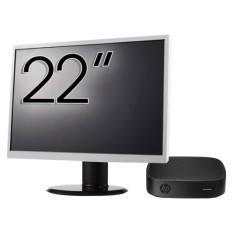 Pachet PC Second Hand HP T430 Thin Client, Intel Celeron N4000 1.10-2.60GHz, 2GB DDR4, 16GB SSD + Monitor 22&amp;quot; NewTechnology Media