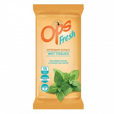 Servetele calatorie OPS Fresh Menta 15buc Utilizare Universala foto