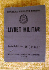 Livret militar ofiter armata RSR foto