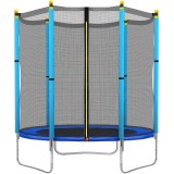 Trambulina Blue, cu plasa de protectie exterioara, 140 cm Household NewTrend