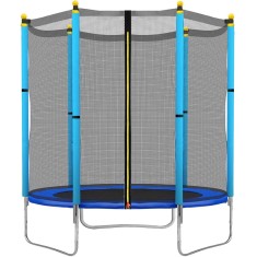 Trambulina Blue, cu plasa de protectie exterioara, 140 cm Household NewTrend