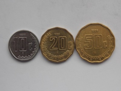 LOT 3 MONEDE DIFERITE MEXIC foto