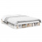 vidaXL Cadru de pat, alb, 150x200 cm, lemn prelucrat