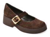 Pantofi EPICA maro, 4842520, din piele intoarsa