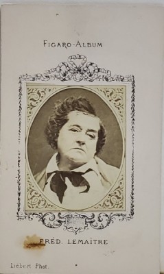 FRED LEMAITRE , FIGARO ALBUM , D &amp;#039;APRES LIEBERT PHOT. , FOTOGRAFIE TIP C.D.V. , 1870 foto