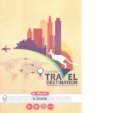 Caiet A4 60 file patratele, motiv Travel