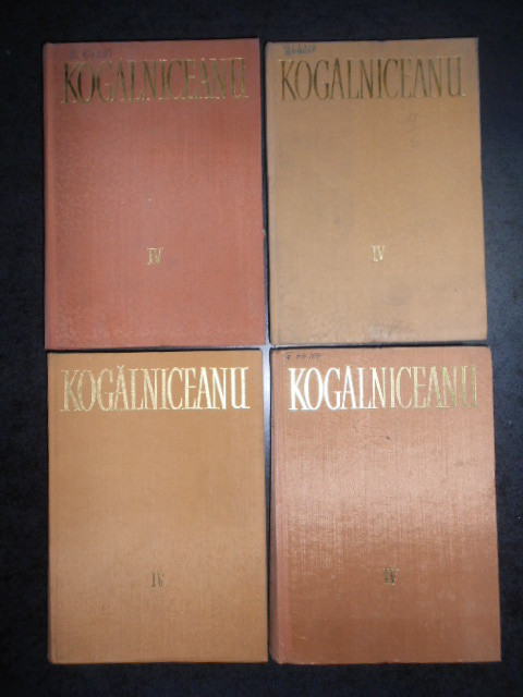 MIHAIL KOGALNICEANU - ORATORIE. OPERE vol. 4 partile 1-4 (1977, ed. cartonata)