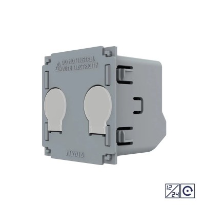 Modul Intrerupator Dublu cu Revenire, Contact Uscat si 12/24V cu Touch LIVOLO - Serie Noua SmartElectro IntelligentHouse foto