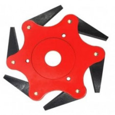 Disc motocoasa cu 6 cutite, pliabile, diametrul exterior 255 mm