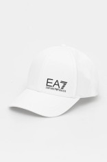 EA7 Emporio Armani șapcă de baseball din bumbac culoarea alb, cu imprimeu, AF11989.7X000005