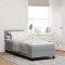 vidaXL Pat boxspring cu saltea Gri deschis 80 x 200 cm țesătură 3338720