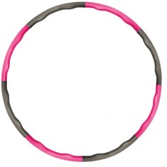 Cerc Hula hoop Letao, diametru 95 cm, 8 parti, violet, gri inchis