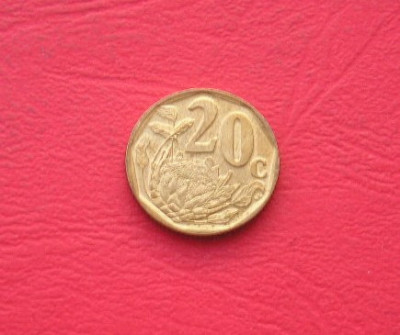 M3 C50 - Moneda foarte veche - 20 centi - Africa de Sud - 2005 foto