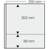 Set 5 folii pentru timbre, D-Blank Special 515PA, cu 2 buzunare: 202 x 250 mm si 1 de 89 x 250 mm