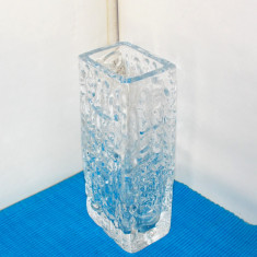 Vaza cristal masiv 24%PbO suflata manual -4- design Christer Sjogren Lindshammar