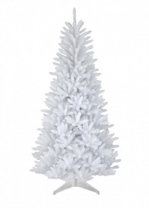Brad de craciun artificial alb, calitate premium, 180 cm, suport cadou