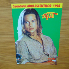 Calendar de buzunar Revista Salut anul 1996 -Brad Pitt