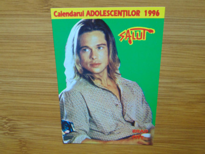 Calendar de buzunar Revista Salut anul 1996 -Brad Pitt foto