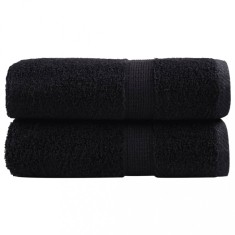Gossi prosoape maini premium solund 2 buc negru 30x30 cm 600 gsm