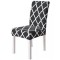 Husă universală pentru scaun, model romb, negru/alb