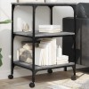 VidaXL Suport imprimantă, 3 niveluri, gri sonoma, 50x41x75 cm, lemn 842289