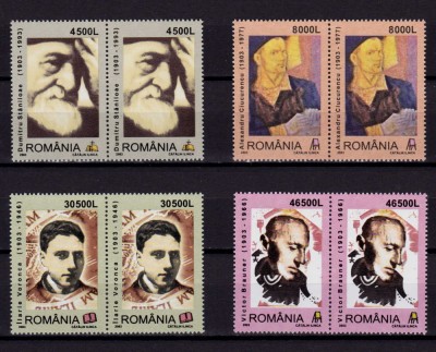 RO 2003 ,LP 1612 ,&amp;quot;Personalitati II&amp;quot;, serie pereche H , MNH foto