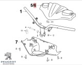 Cumpara ieftin Carena superioara ghidon originala Peugeot Speedfight - Speedfight 2 - Speedfight - WRC - X-Race - X-Team 2T 50-100cc (gri inchis)