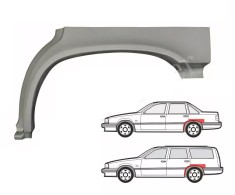 Segment reparatie aripa spate Volvo 850 (Ls/Lw), 06.1991-12.1996, Model : 4 usi, montare spate, stanga, galvanizat, RapidAuto