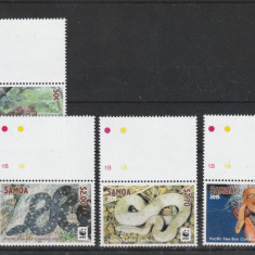 Samoa 2015-Fauna,WWF,Reptile,Serpi,serie 4 val.,Partea I,MNH,Mi.1218-1221