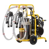 Aparat de muls vaci AgroElectro 2 posturi bidon inox 40 litri pompa vid 230 L/min portabil eficient