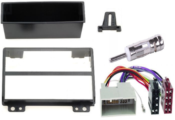 KIT RAMA 2 DIN MUFE ISO SI ADAPTOR ANTENA RADIO FORD FIESTA FUSION 1DIN 2DIN