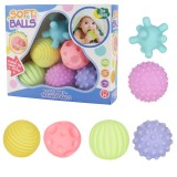 Set mingi senzoriale pentru copii, multicolor, 6 bucati, Lean 25052