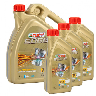 Set Ulei Motor Castrol Edge 5W-30 C3 5L 1552FD + 3 Buc Ulei Motor Castrol Edge 5W-30 C3 1L 15530D foto